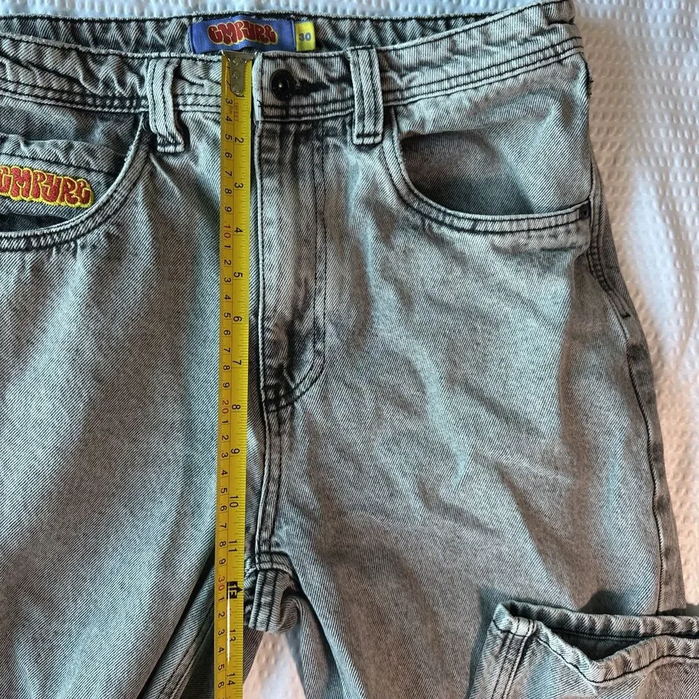 Empire Relaxed baggy jean black Distressed denim Mens size 30Wide Leg